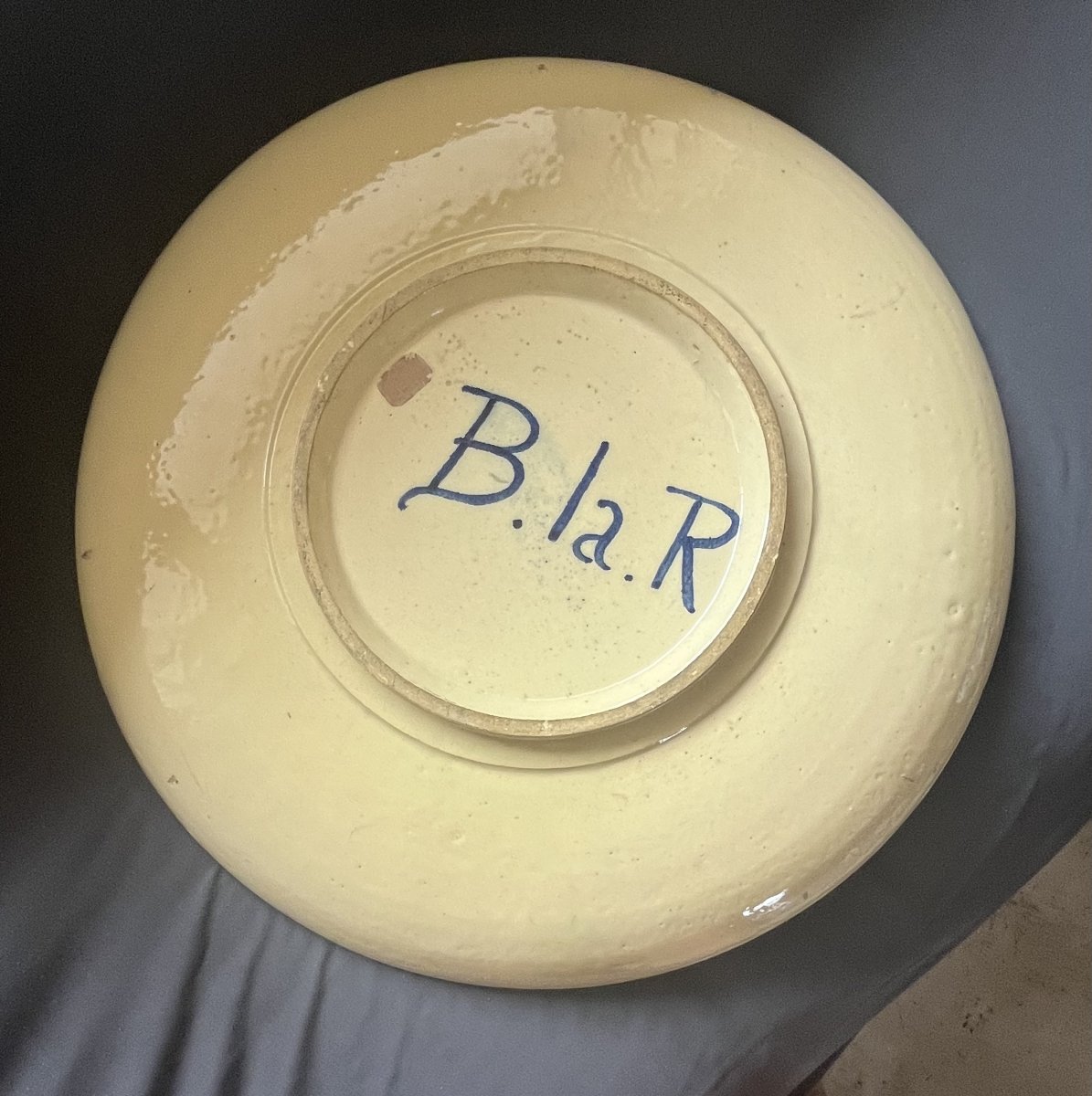 Large Bourg La Reine Earthenware Dish-photo-4