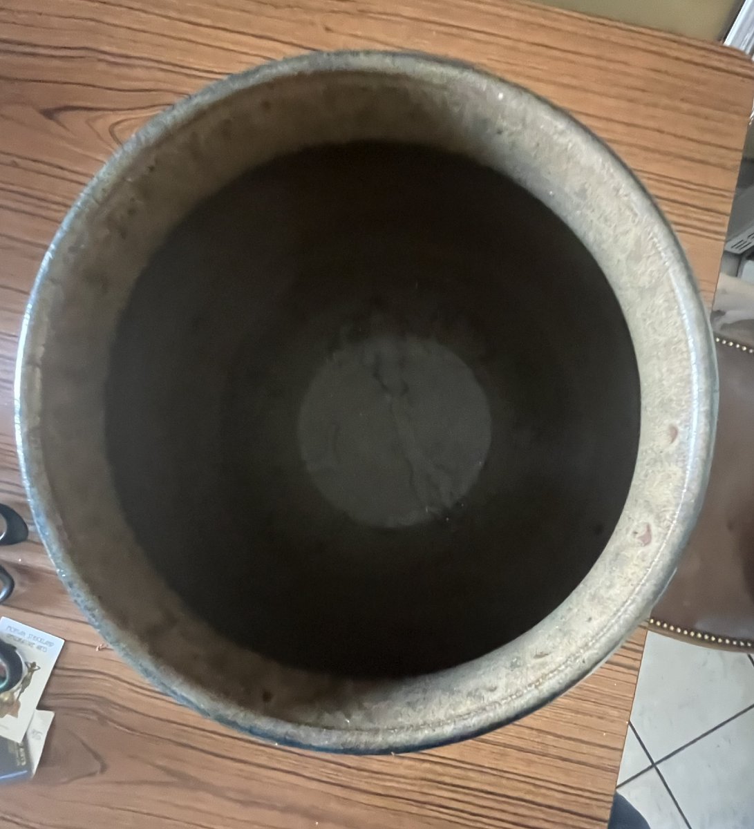 Rare Cache pot Auguste DELAHERCHE vers 1900-photo-1