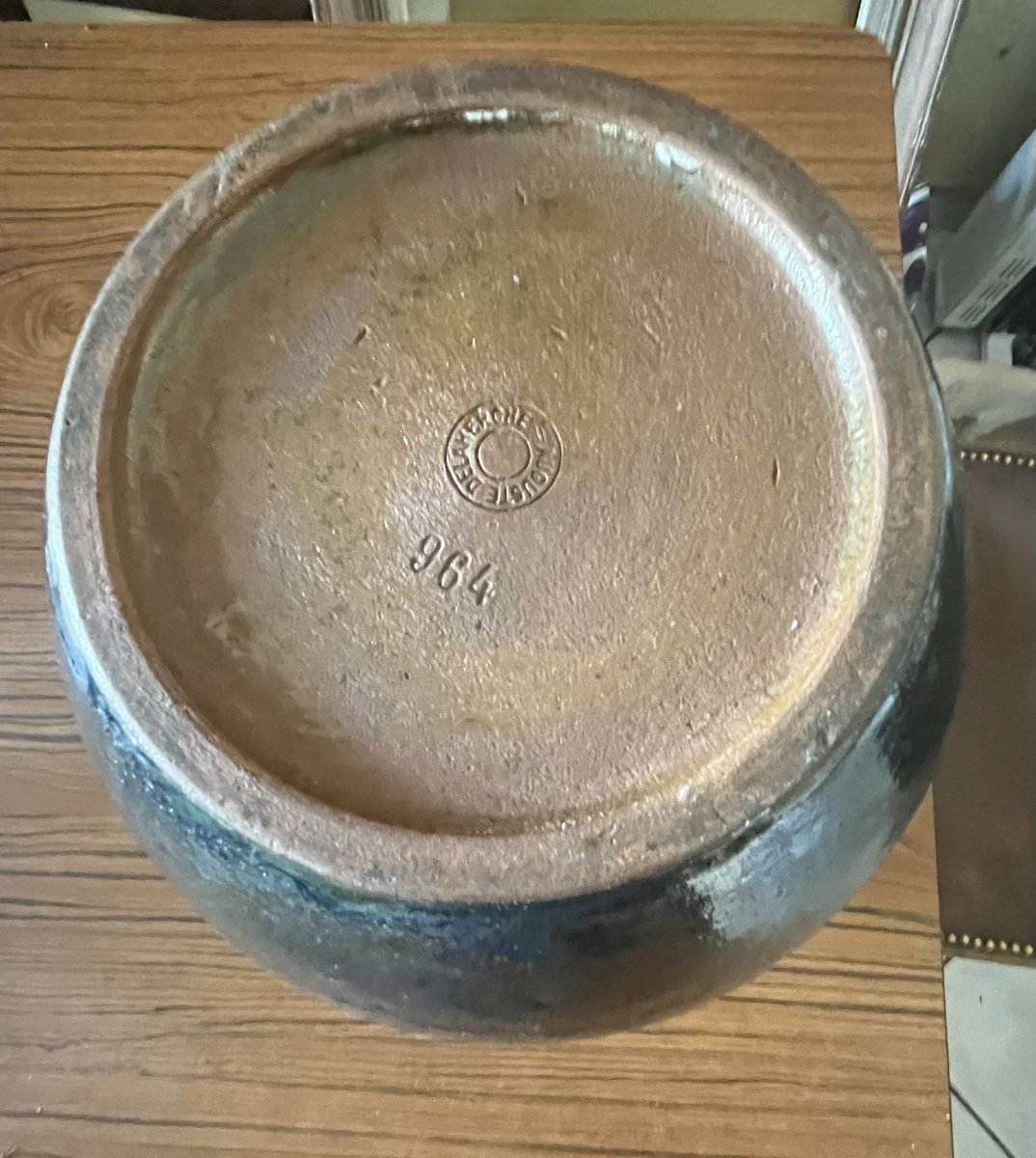Rare Cache pot Auguste DELAHERCHE vers 1900-photo-3