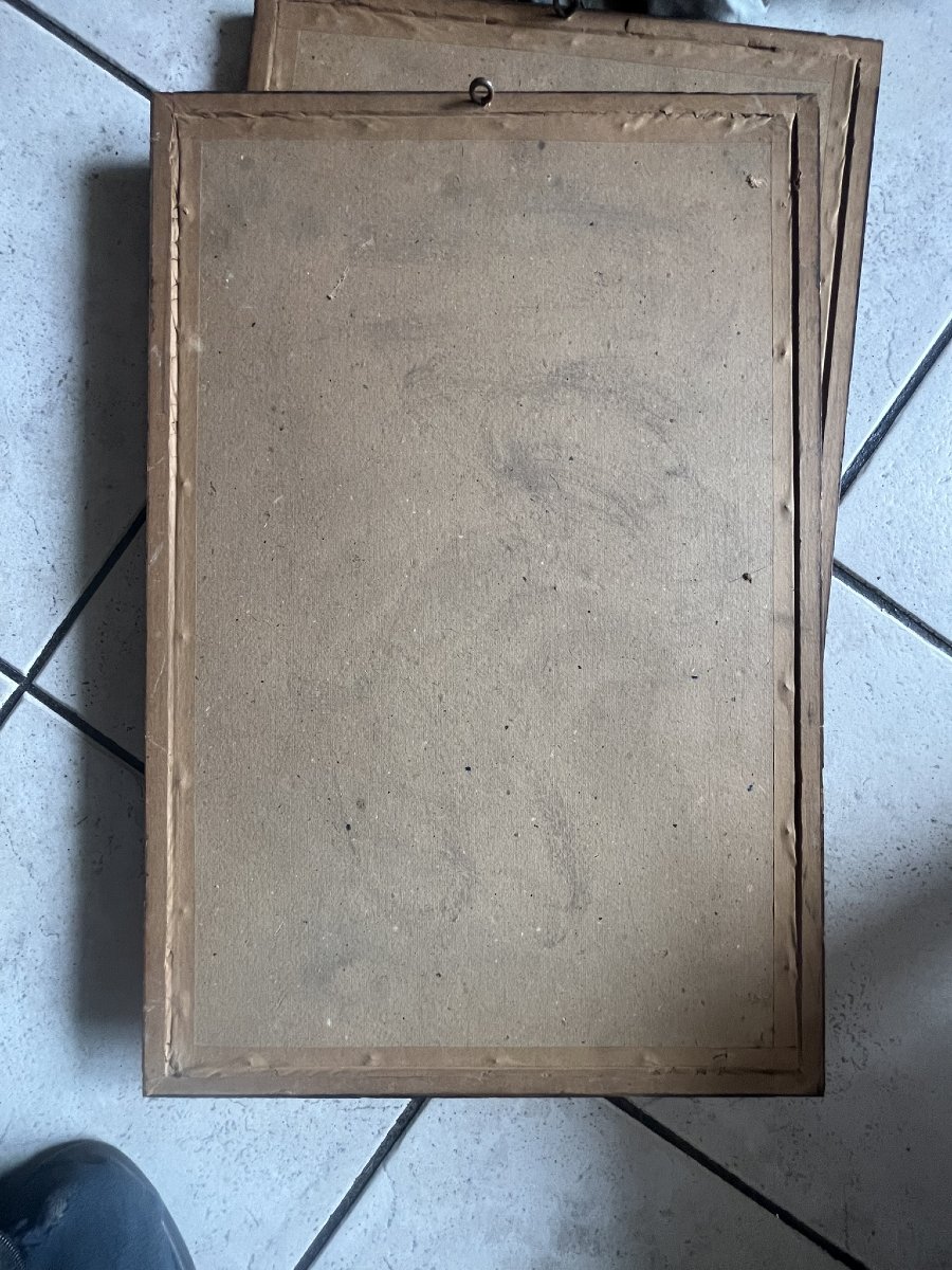 2 Gouaches " bretons " 1930 art deco signées bretagne-photo-6