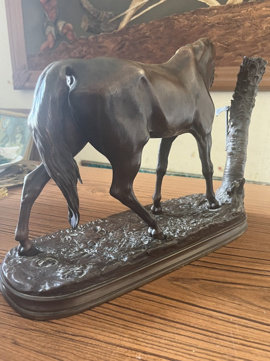 Bronze " cheval au palmier" JULES MENE. fonte atelier MENE-photo-7