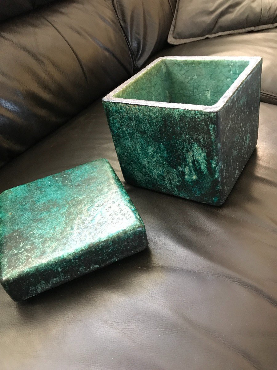 Hans Hedberg (1917-2007) Swedish Ceramist. Single Ceramic Box-photo-2