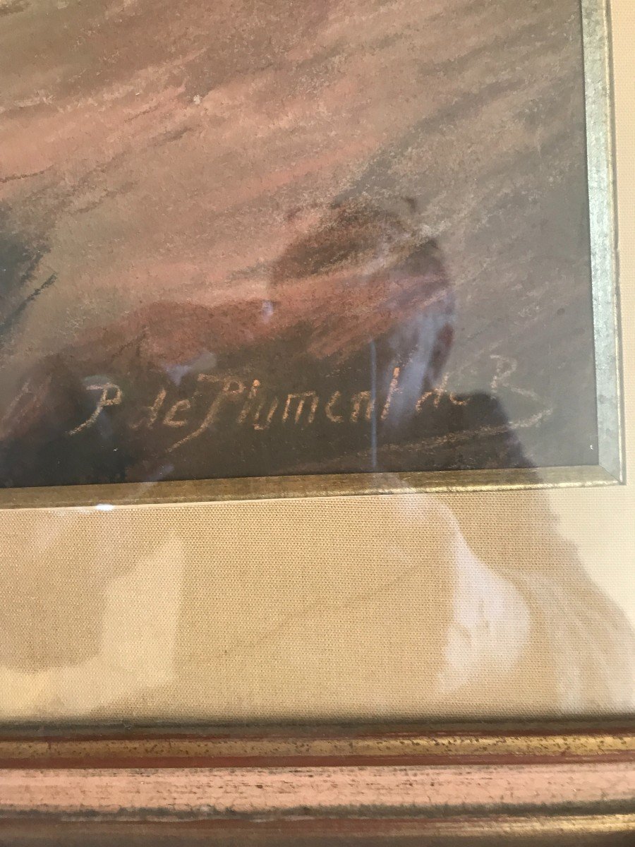 Très Beau Pastel Paul Charles Plument De Bailhac-photo-1