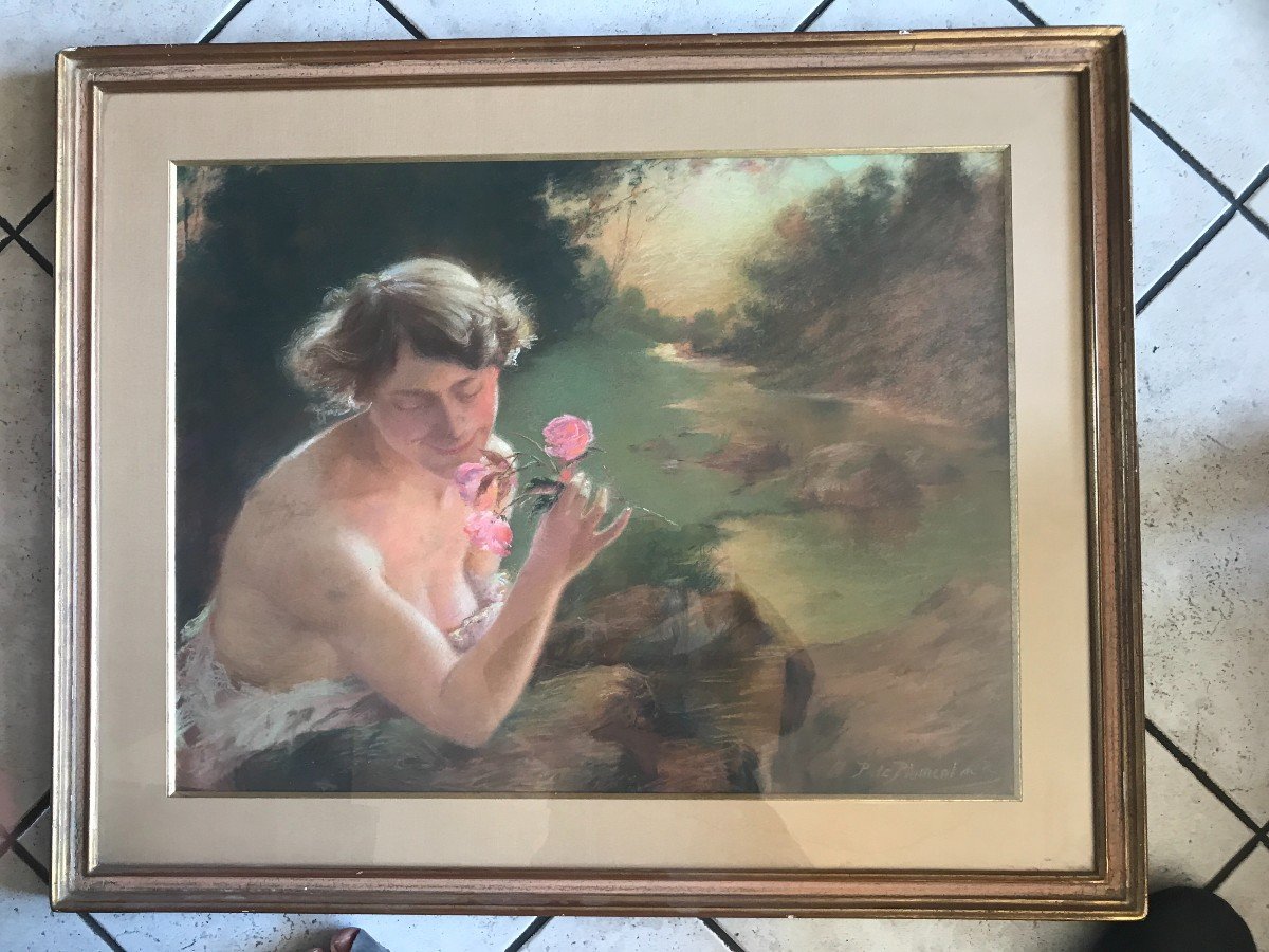 Très Beau Pastel Paul Charles Plument De Bailhac