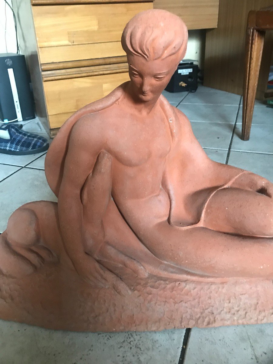 Beautiful And Important Art Deco Terracotta 1930 By Claude Janin-photo-2