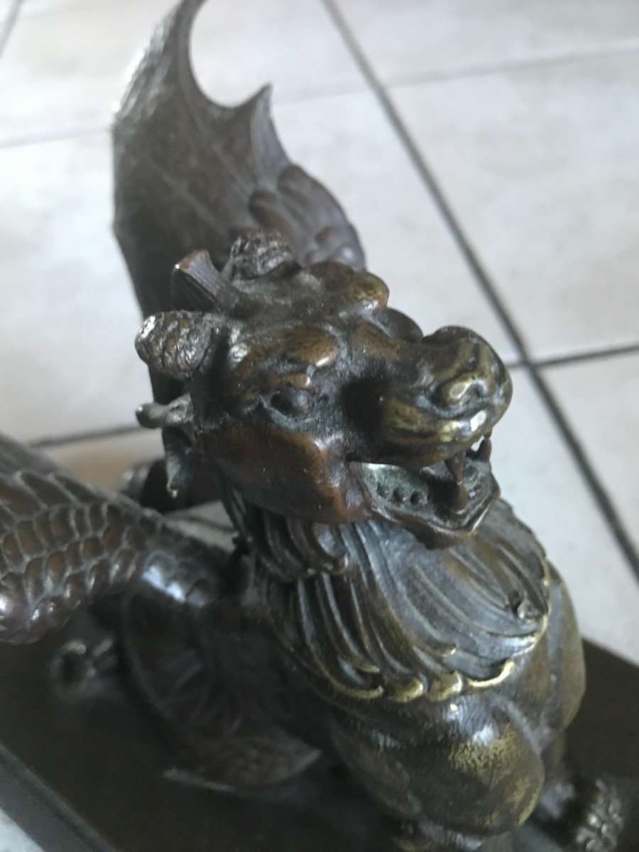 Superb And Rare Neo Gothic Bronze 1880 Signed A Leonard Chimère-photo-1