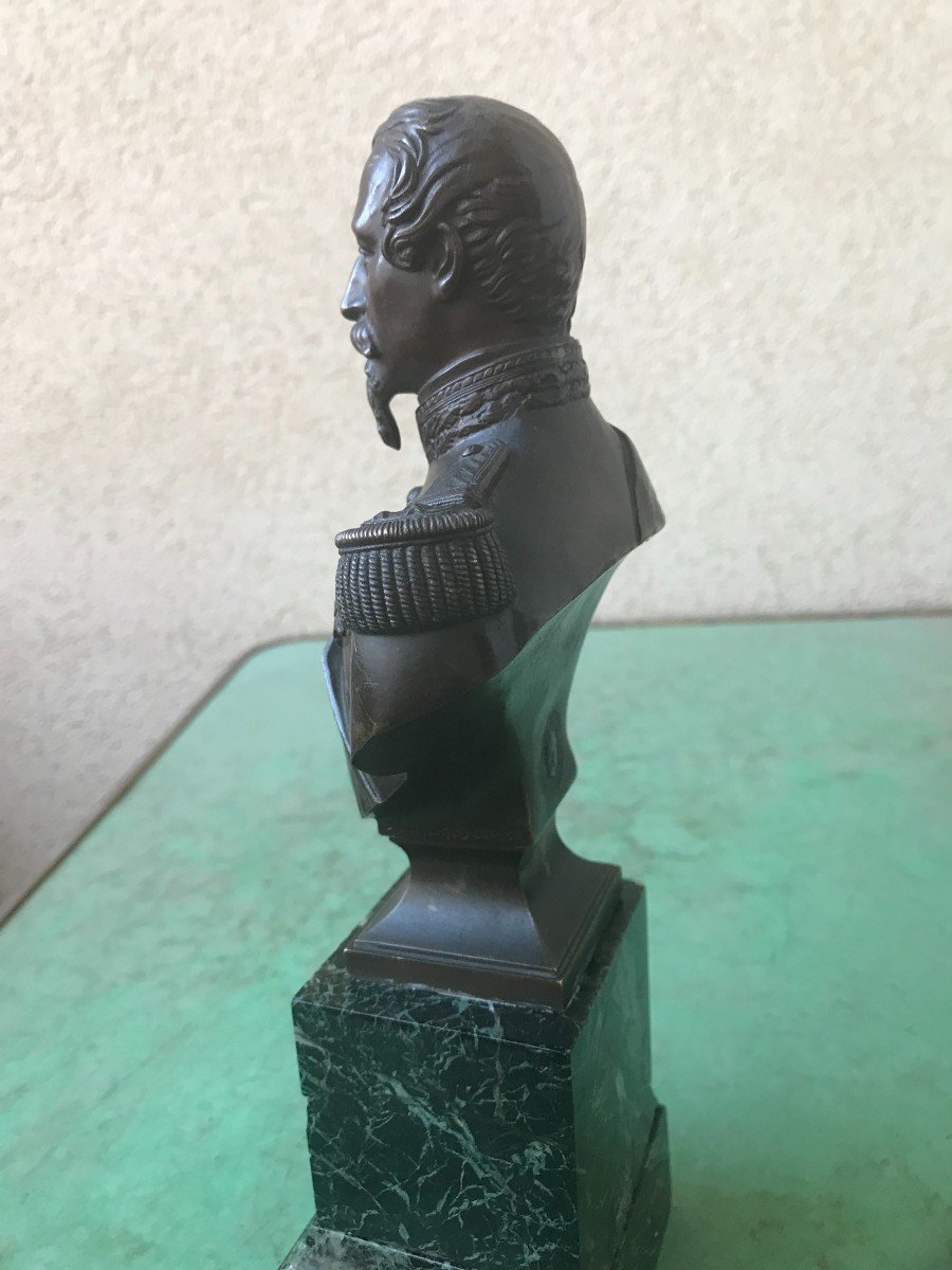 Rare Buste Bronze Napoléon 3 Marie Louise Levre-deumier (1816-1877)-photo-2