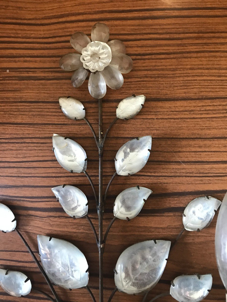 Beautiful Pair Sconces Rings Circa 1950-photo-4