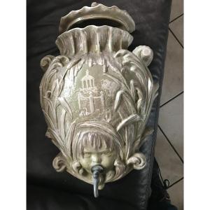 RARE fontaine grès 1900 BIGOT ? art nouveau