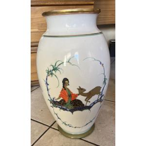 Grand vase porcelaine art deco  LANGENTHAL RENFER