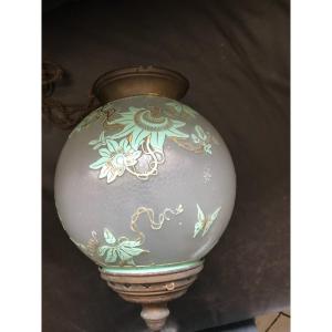 Rare Glass Lantern 1900 Baccarat Or Saint Louis