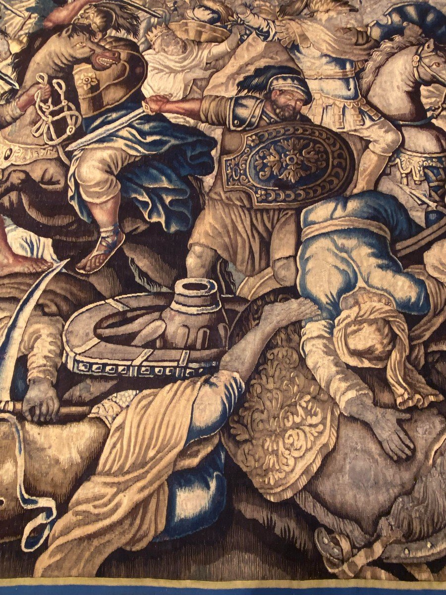 Tapisserie Aubusson Alexandre Le Grand d'époque Louis XIV-photo-3