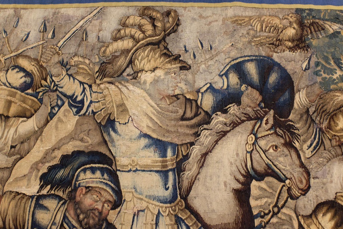 Tapisserie Aubusson Alexandre Le Grand d'époque Louis XIV-photo-1