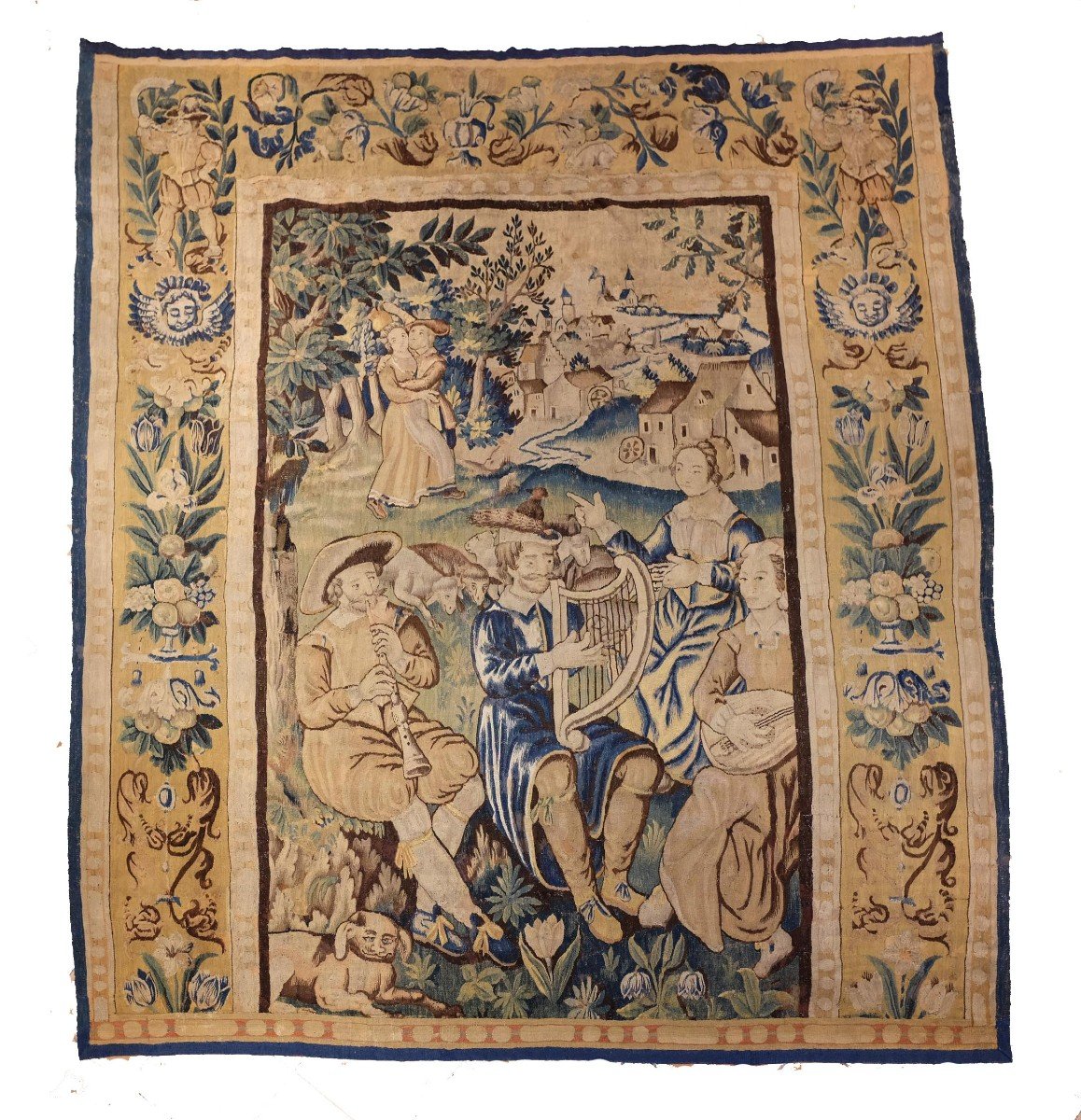 Tapisserie Audenarde Flandres XVI Siècle Les Musiciens 
