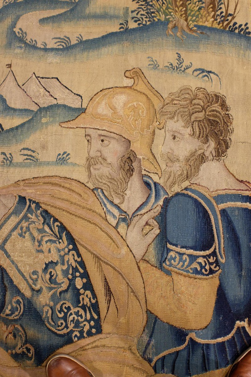 Tapisserie Audenarde Flandres  Scène Galante époque Louis XIII -photo-4