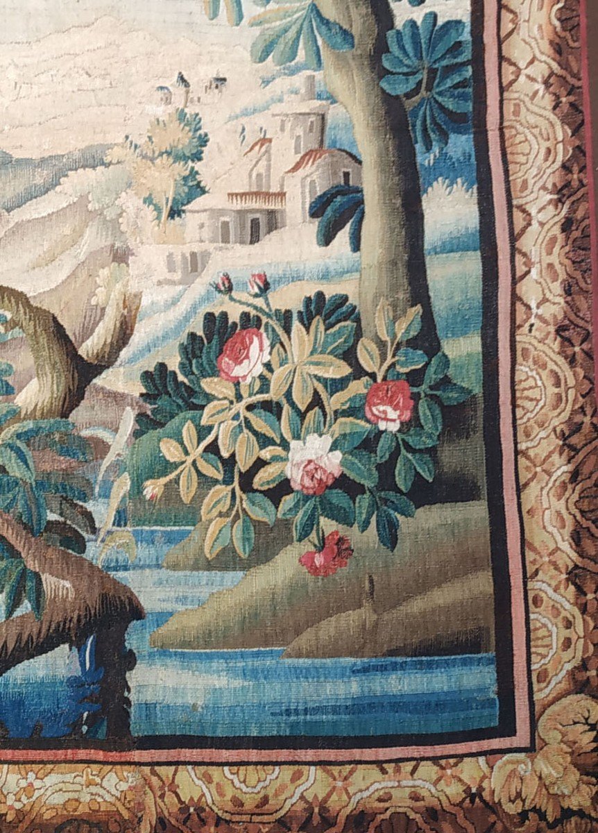 Aubusson Greenery Tapestry Around 1750-photo-2