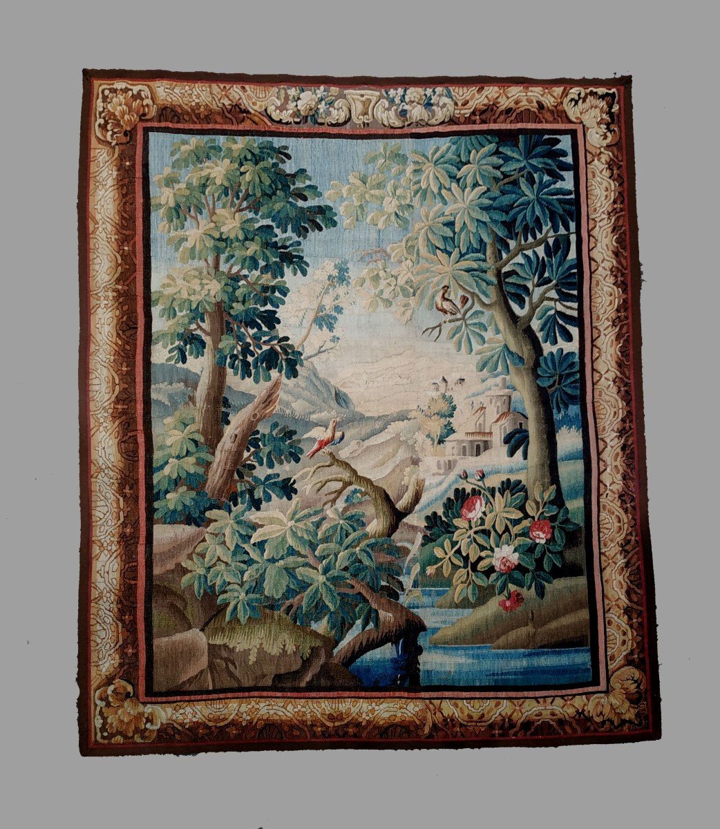 Aubusson Greenery Tapestry Around 1750