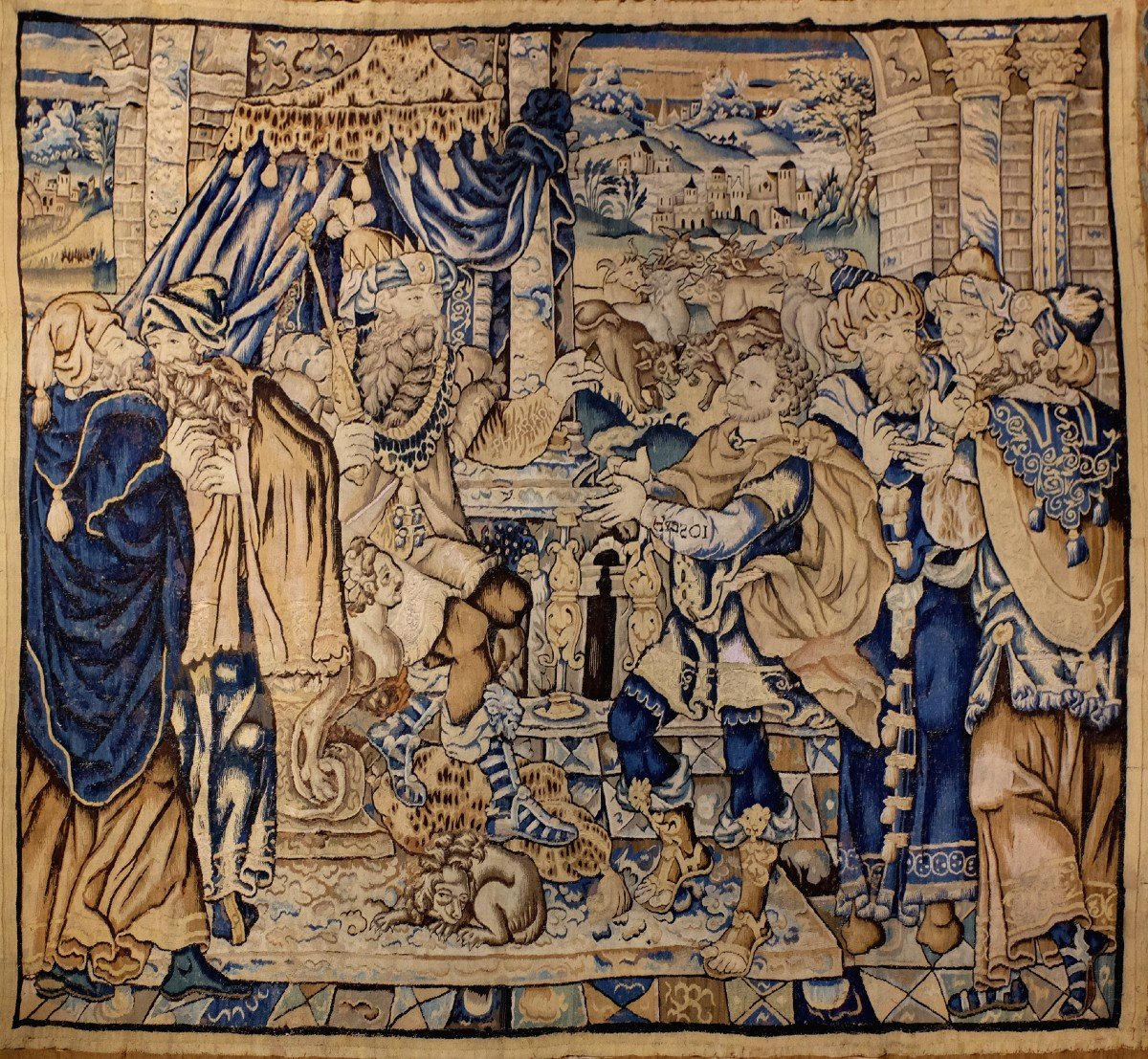 Tapisserie Audenarde Vers 1600 Scène Biblique 
