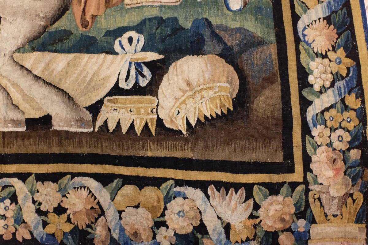 Tapisserie Aubusson l'Empereur  d'époque Louis XV-photo-2