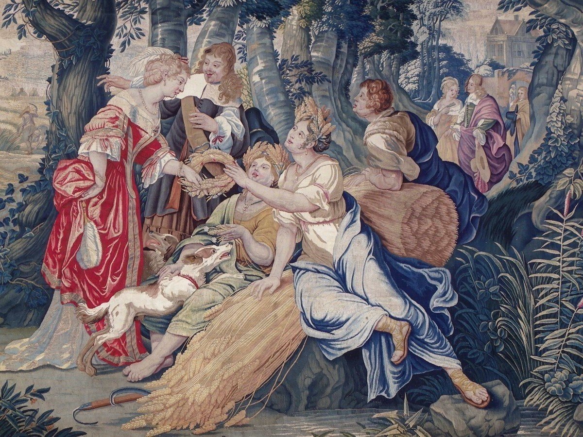 Tapisserie Bruges d'époque Louis XIV-photo-3