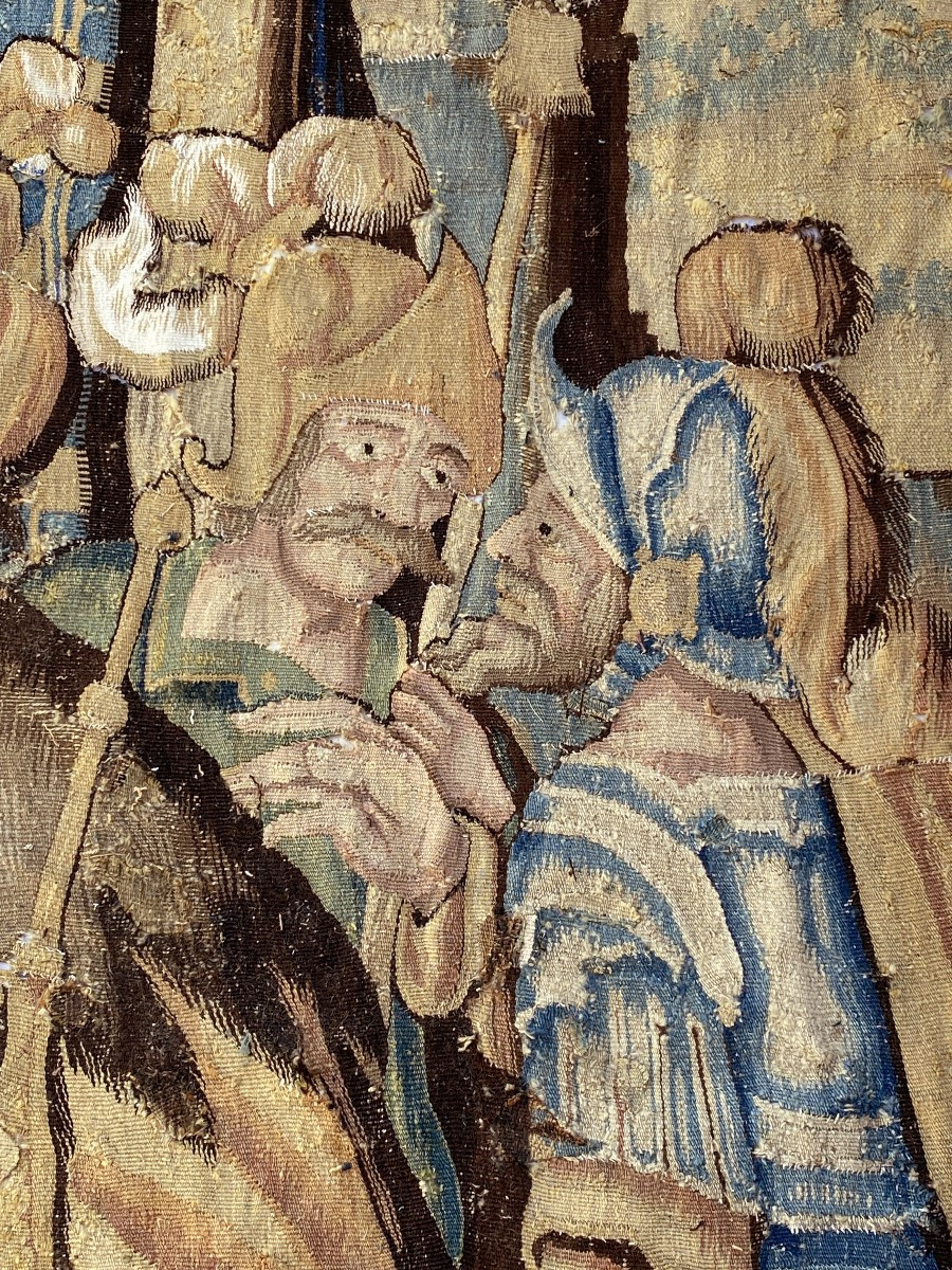 Tapisserie Audenarde  XVI siècle Scène -photo-2