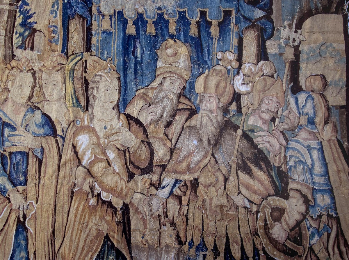 Tapisserie Audenarde  XVI siècle Scène 