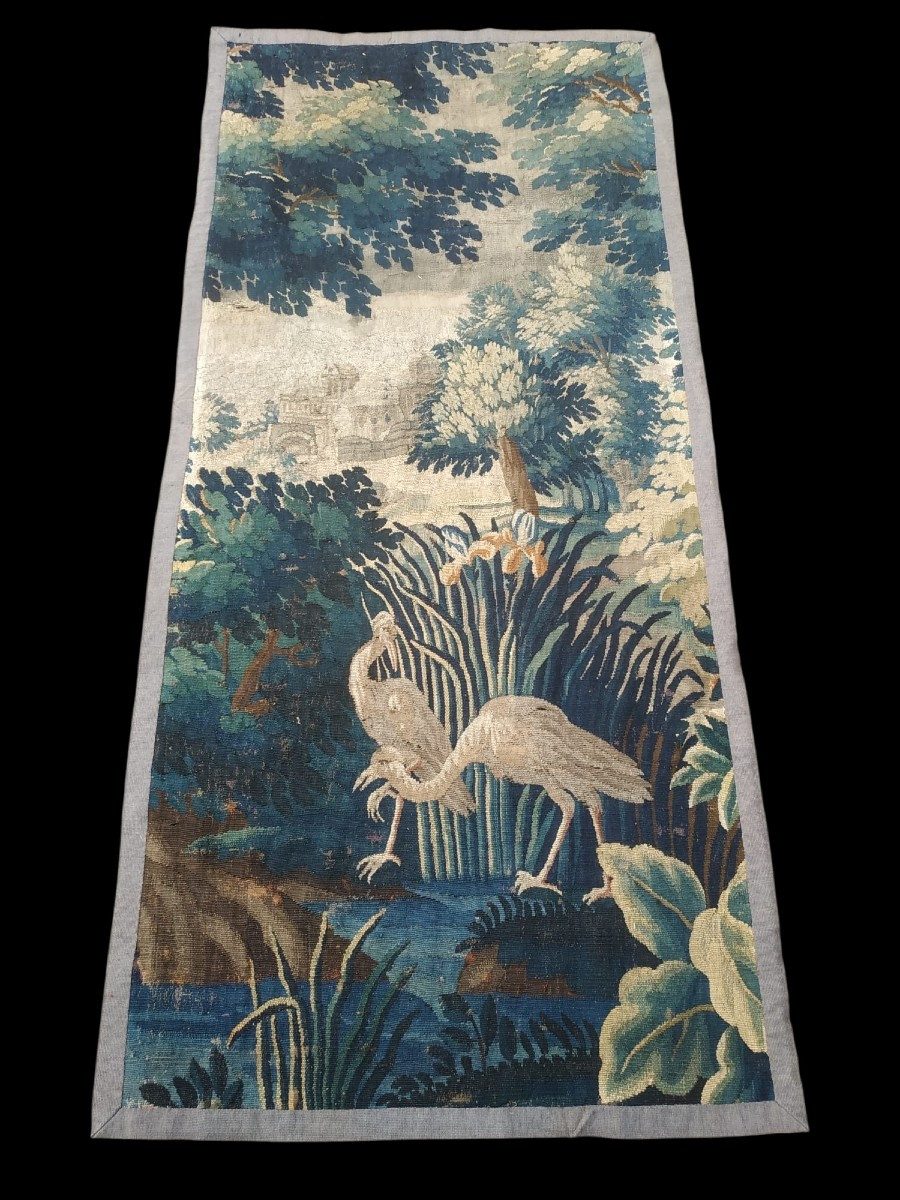 Panneau de tapisserie Aubusson Verdure XVIII siècle