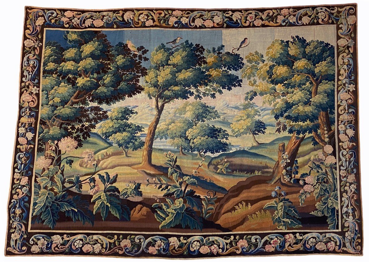 Louis XVI-era "flandres Verdure" Tapestry