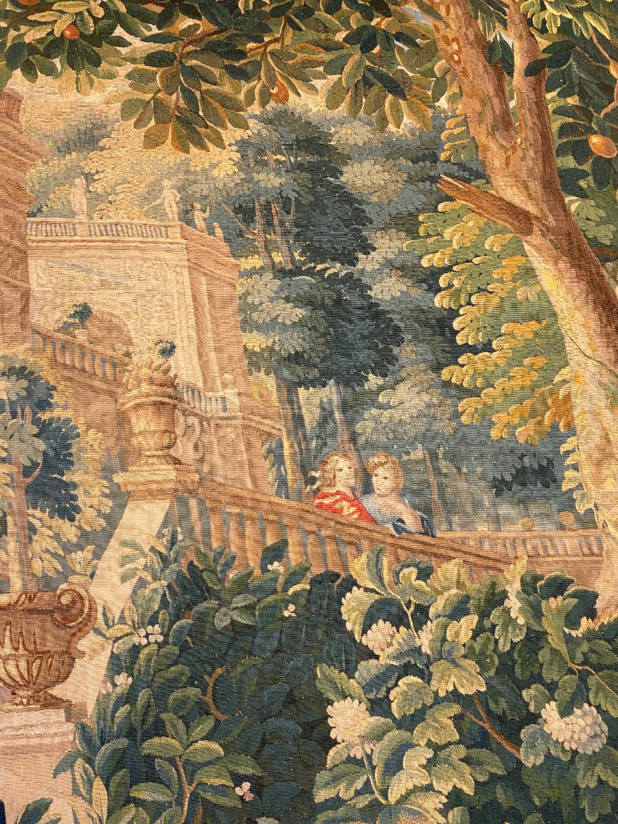Brussels Tapestry, "rural Scene," Louis XV Period -photo-6
