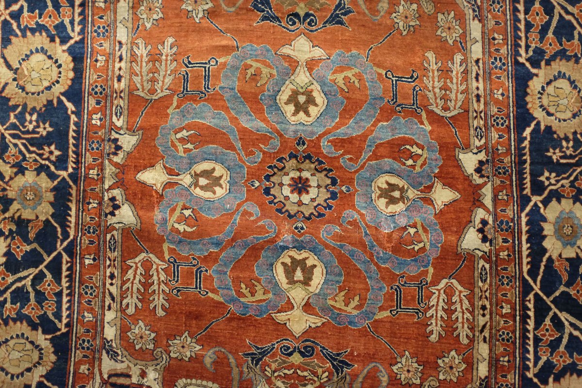 Tapis Heriz Soie Epoque Dynastie Kadjar Vers 1850-photo-1
