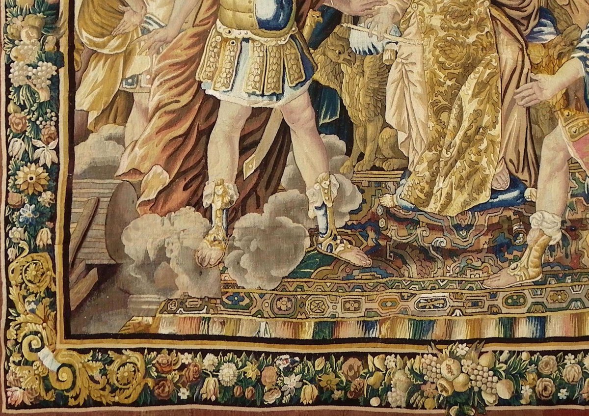 Tapisserie Aubusson XVII Siècle Enée Et Achate Se Présentant à Didon-photo-4