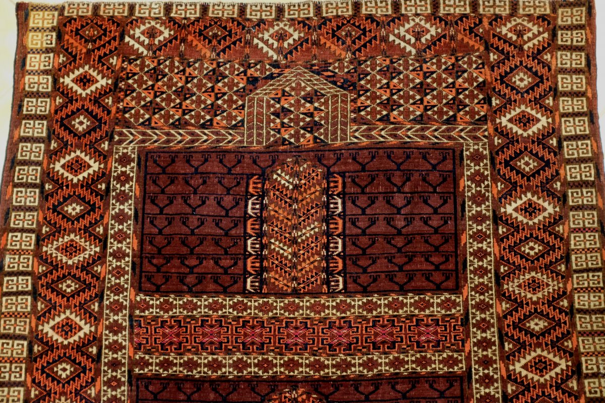 Tapis Turménistan Hatchlou  Asie Centrale Vers 1890-photo-3