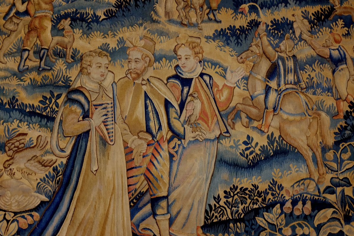 Tapisserie Flandres Scène De Chasse-photo-3