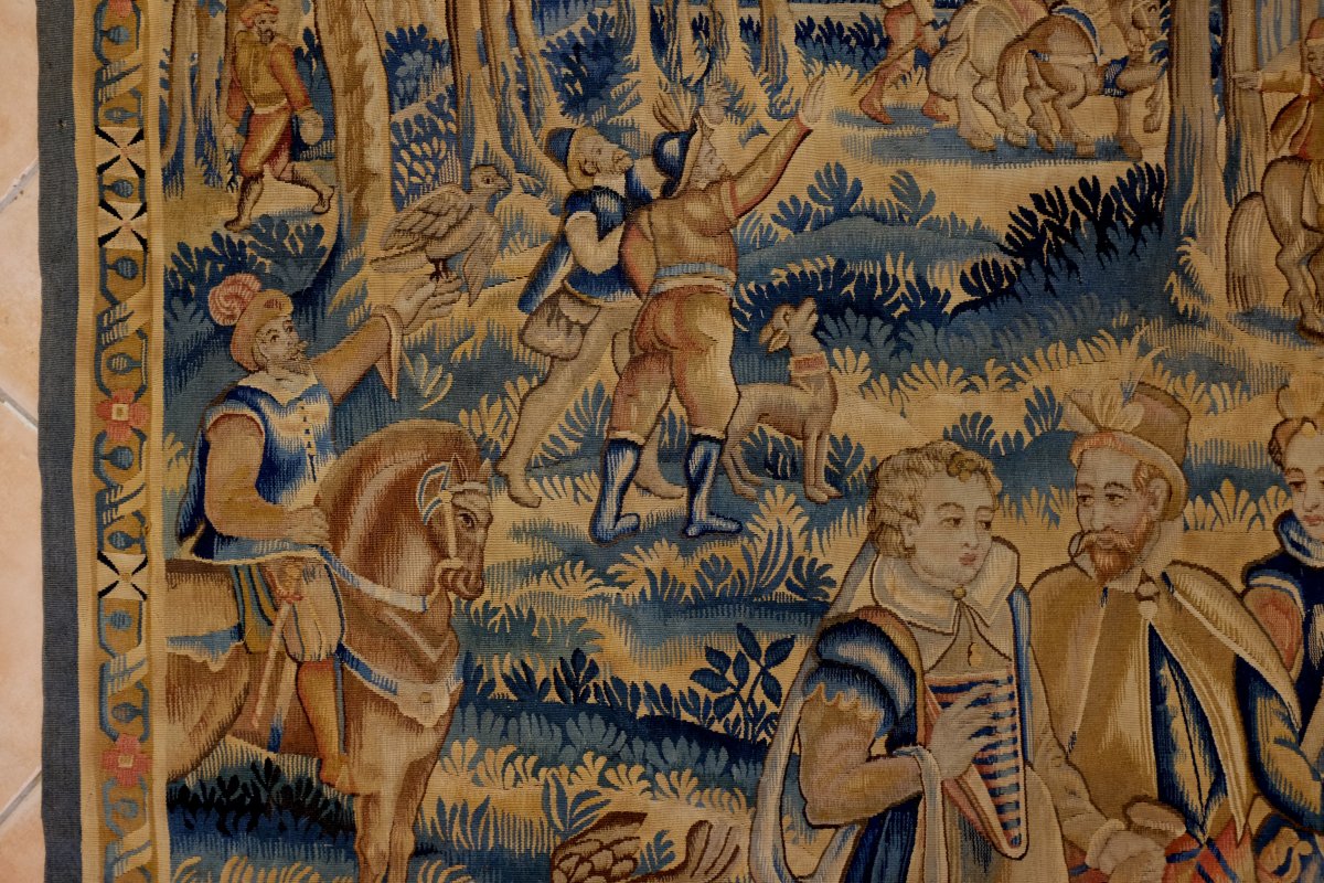 Tapisserie Flandres Scène De Chasse-photo-4