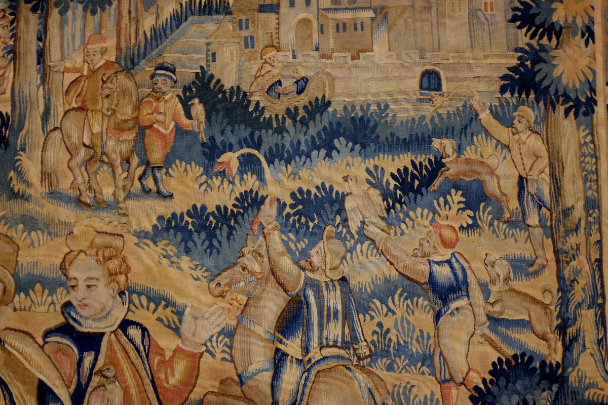 Tapisserie Flandres Scène De Chasse-photo-2