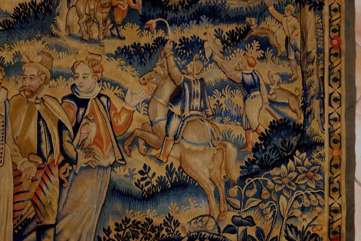 Tapisserie Flandres Scène De Chasse-photo-3