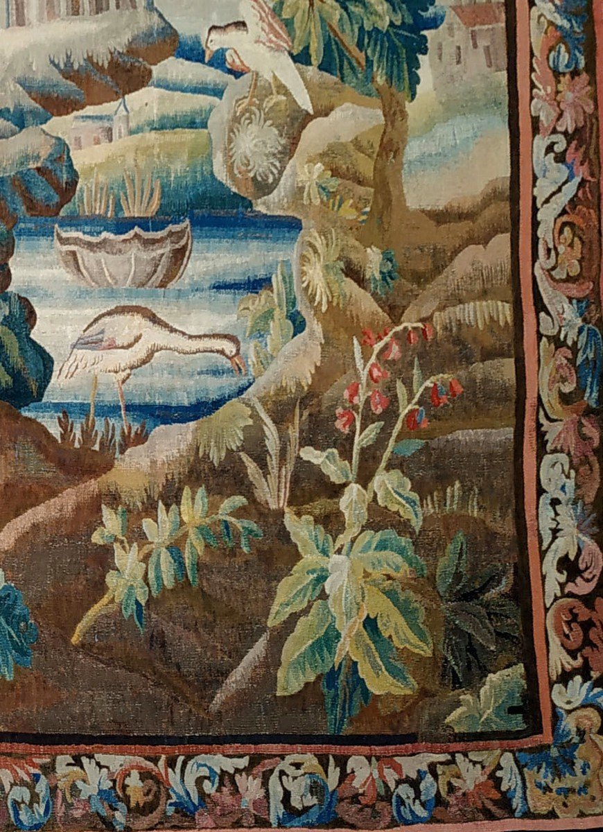 Tapisserie Verdure Aubusson XVIII Siècle. -photo-1