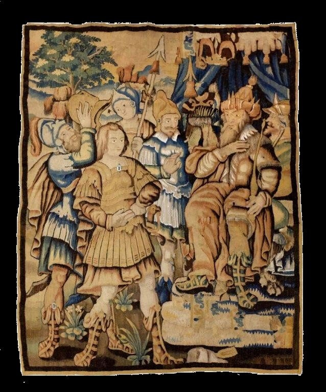 Tapisserie Audenarde Flandres Vers 1580  Le roi David  