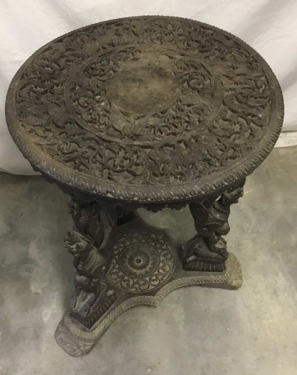 Indonesian Pedestal Table-photo-5