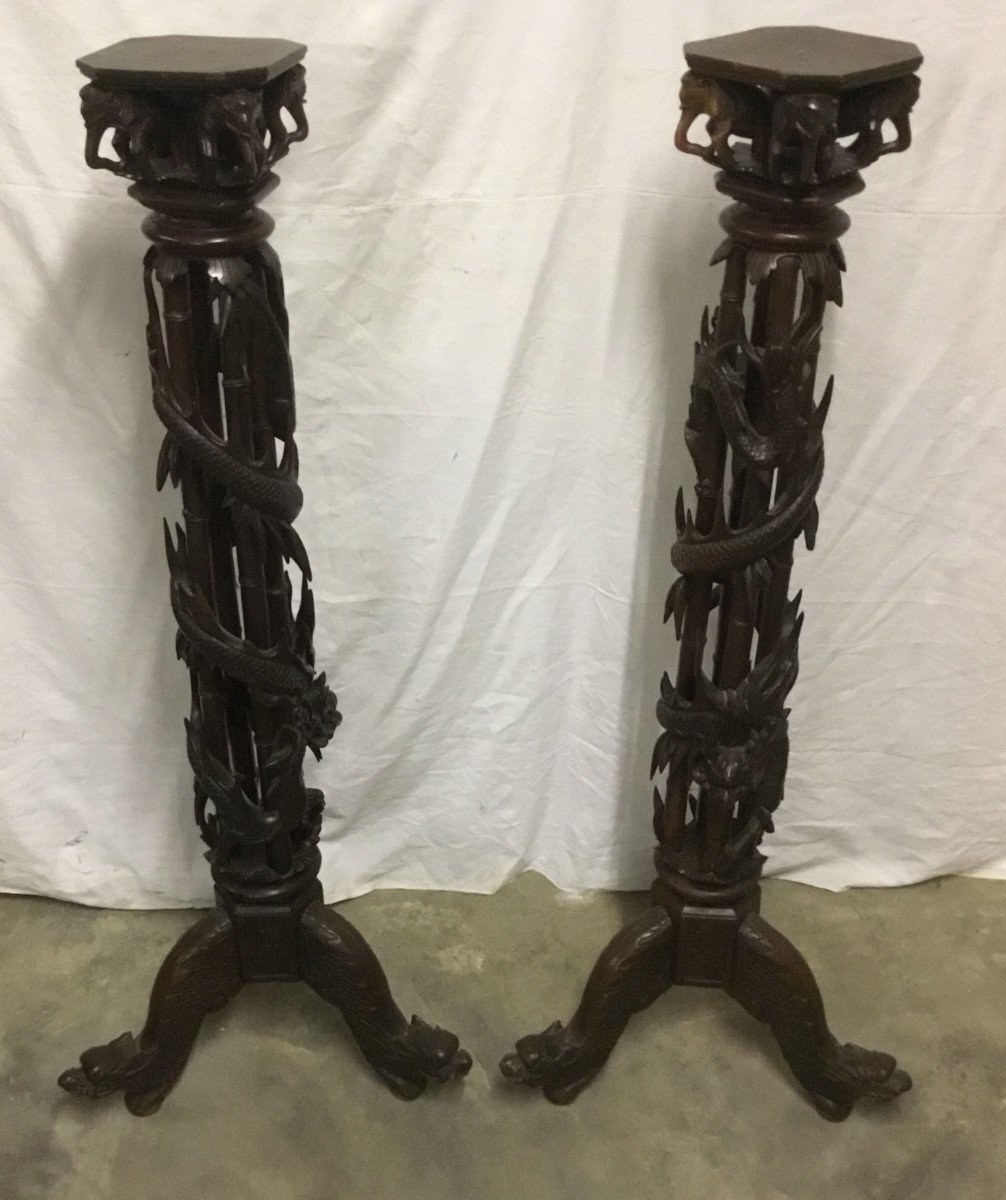 Pair Of Indochinese Bolster