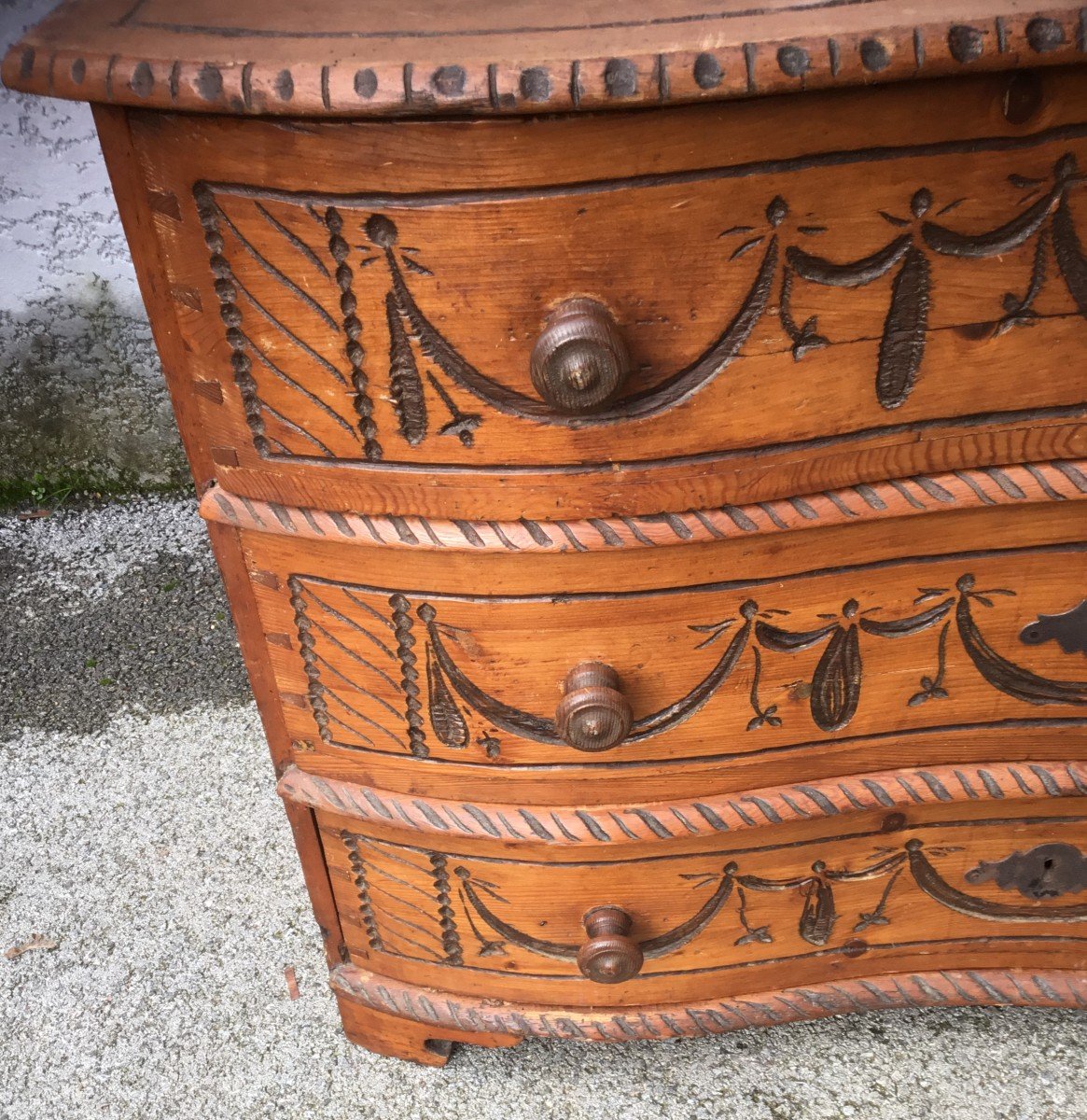 18th Century Chest Of Drawers In Fir-photo-2