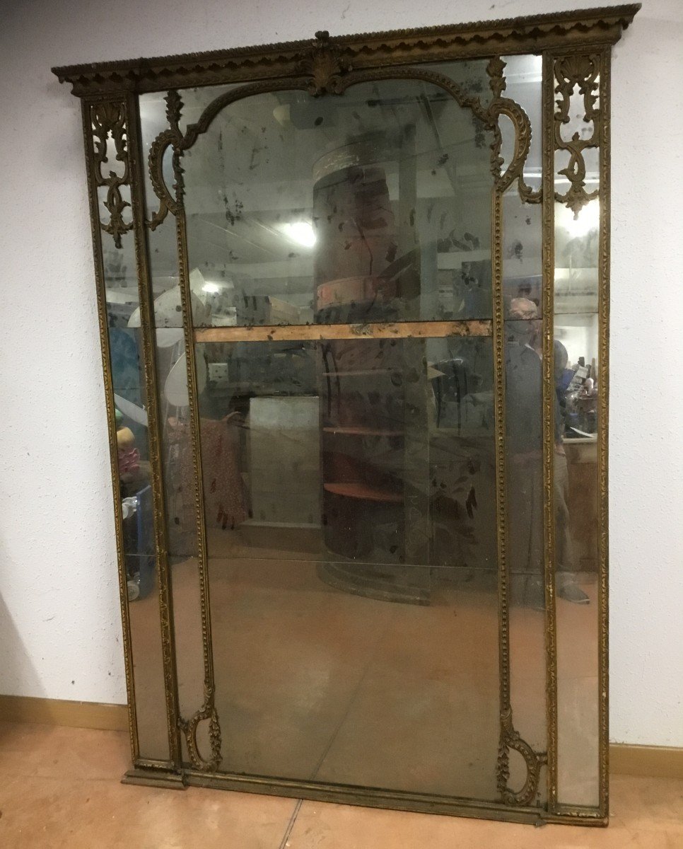 Large Pareclose Mirror From The 18th Century