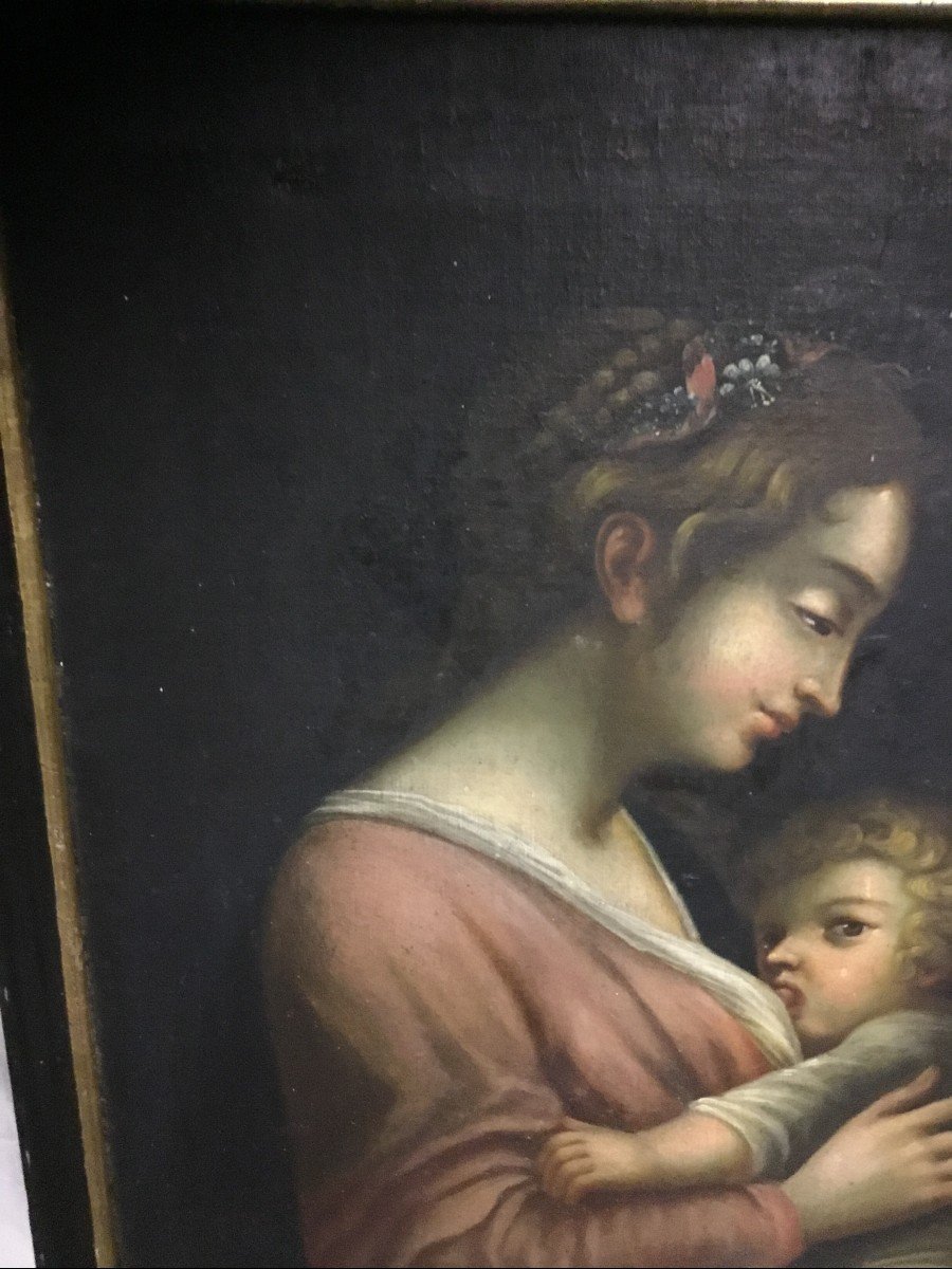 Tableau " Vierge à l'Enfant "-photo-2