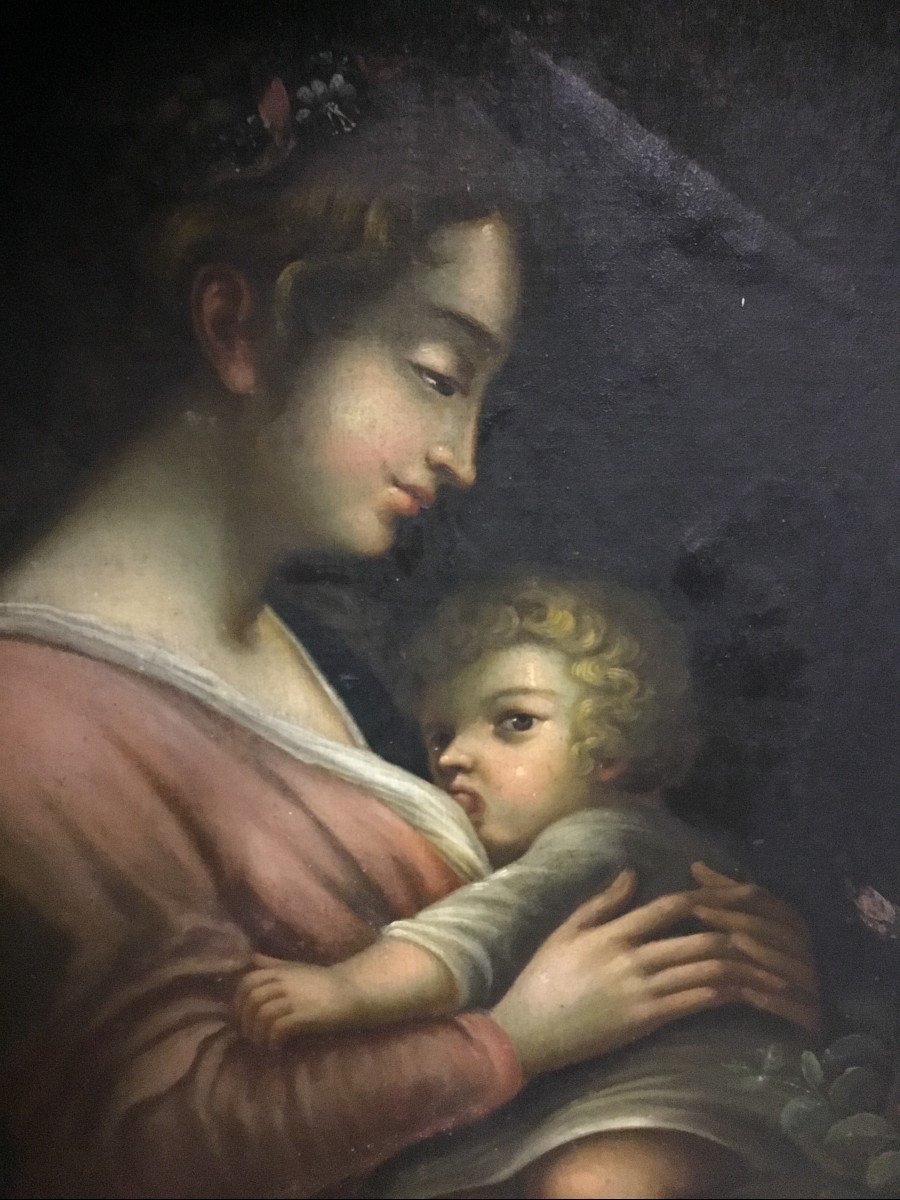 Tableau " Vierge à l'Enfant "-photo-2