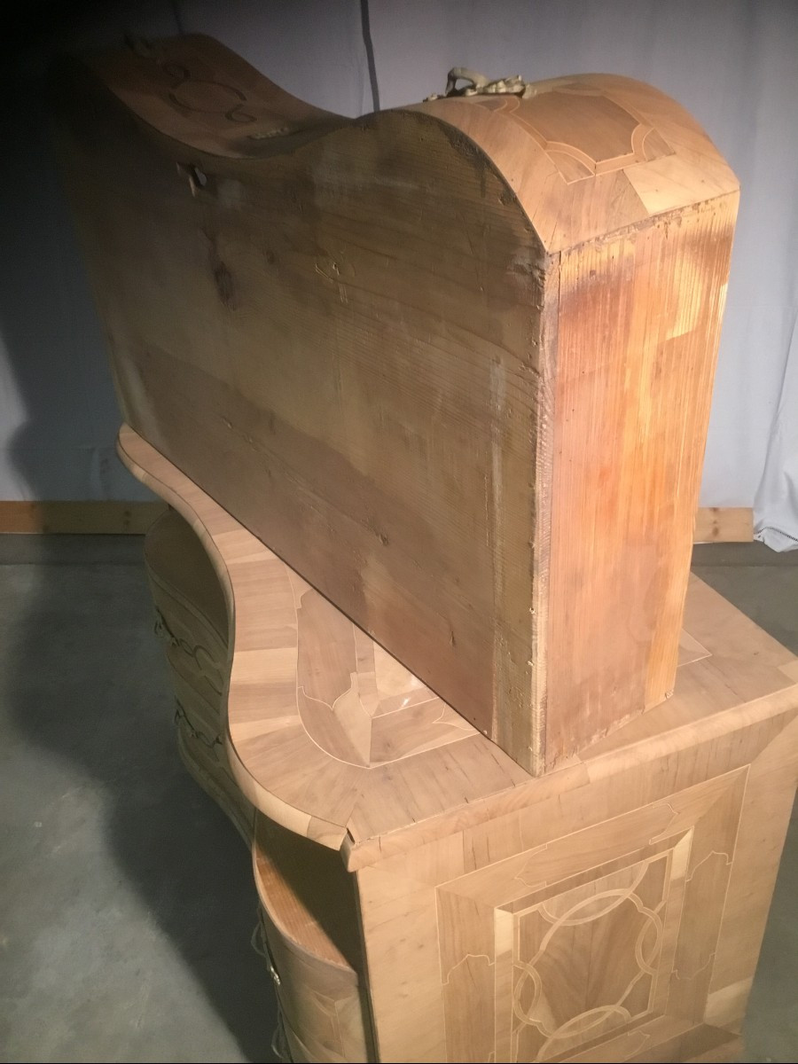 Commode Louis XIV Marquetée-photo-5