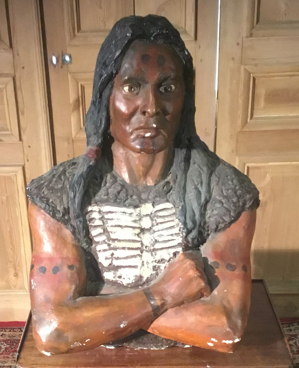 Plaster Bust Of An Indian