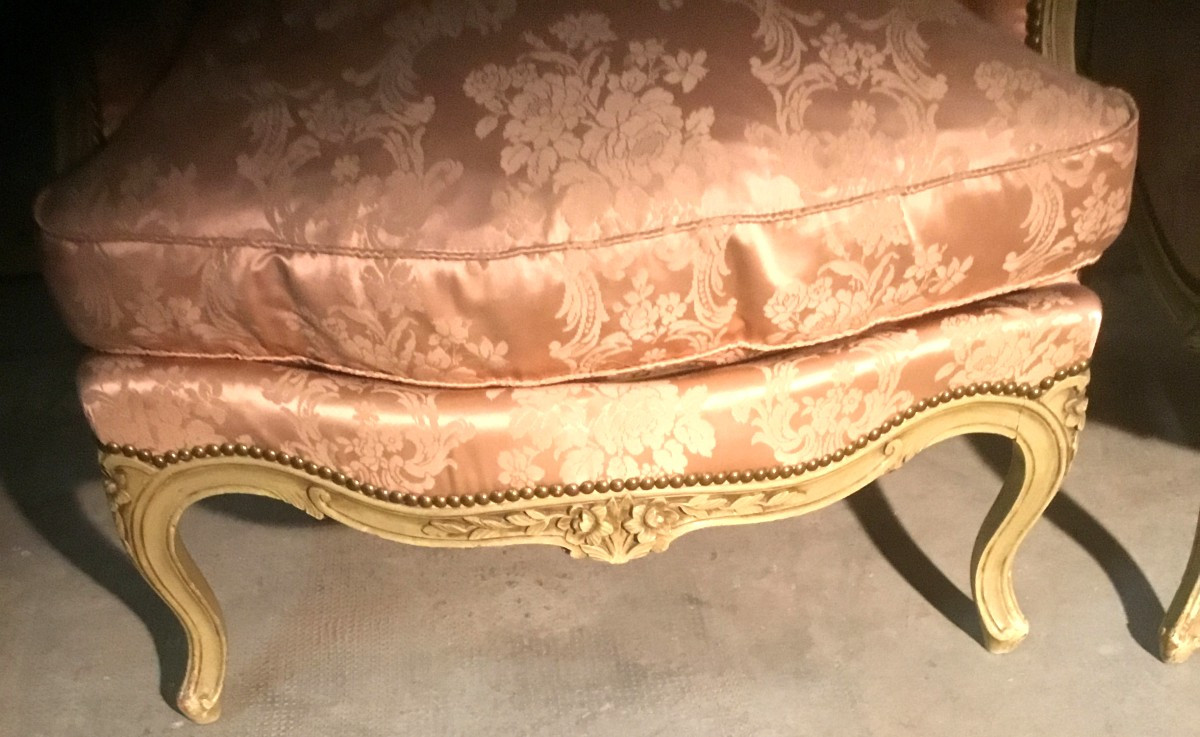 paire de bergères laquées-photo-2