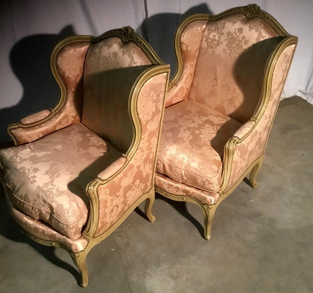 paire de bergères laquées-photo-5