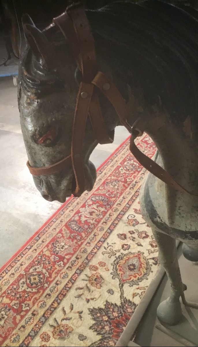 cheval en bois peint-photo-4