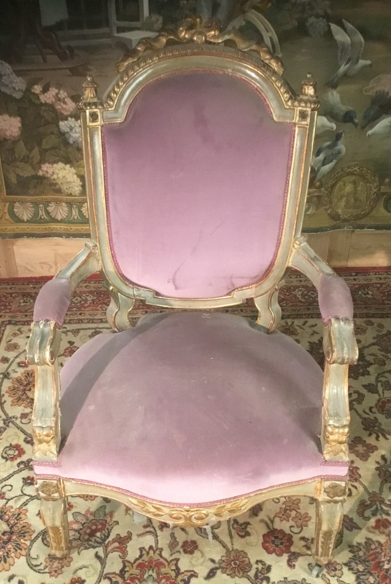 fauteuil italien laqué